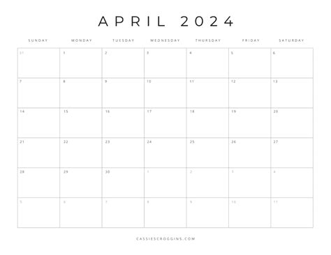 Free Printable 2024 Blank Calendar Templates (All 12 Months)