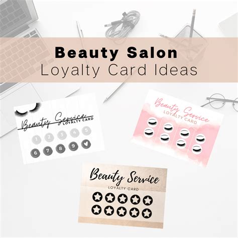 Stationery Paper Printable Beauty Loyalty Cards Pink Salon Reward Cards ...