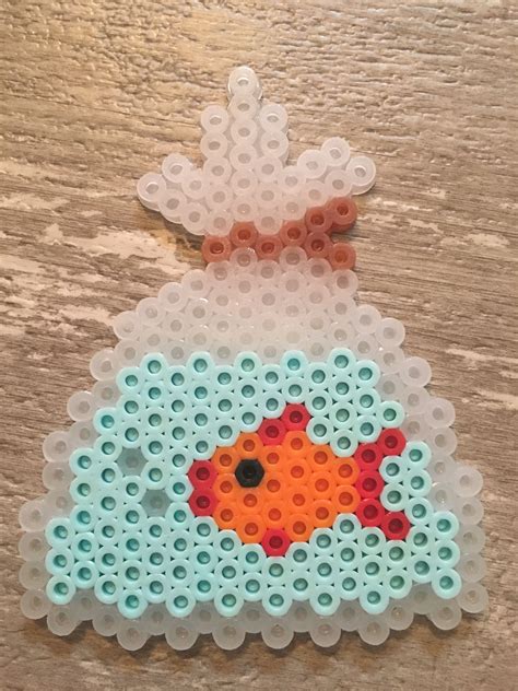 Perler Bead goldfish straight from the pet shop! Great use for clear ...