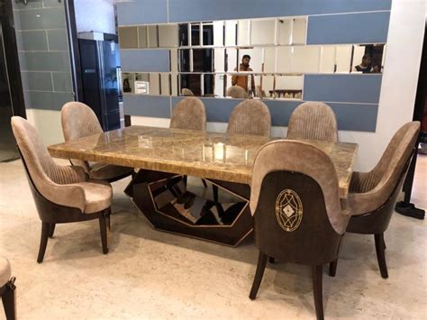 Buy Luxury Designer Marble Top 8-Seater Dining Table Online at Best Prices
