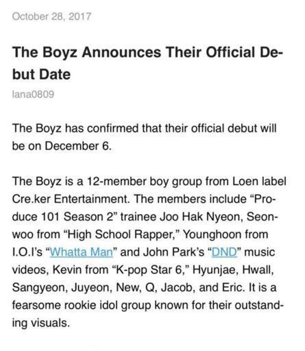 The Boyz Debut | • THE BOYZ • Amino