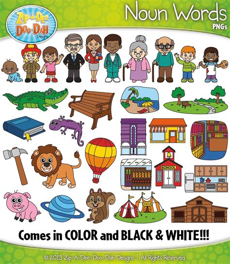 Noun Phonics Words Clipart Set — Includes 60 Graphics! D School ...