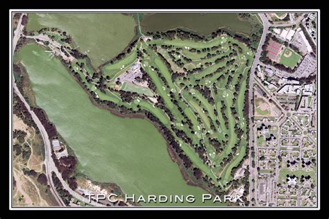 The TPC Harding Park Golf Course California Satellite Poster Map ...