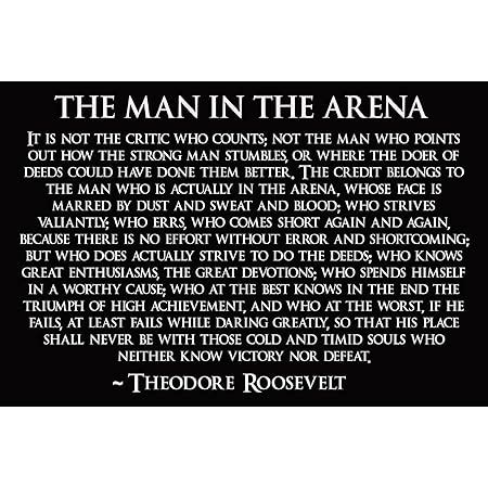 Amazon.com: Theodore Roosevelt Man In The Arena Poster Theodore Roosevelt Poster 18x24 (TEDDY4 ...