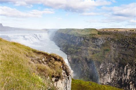 Premium Photo | Gullfoss in canyon of olfusa river in autumn