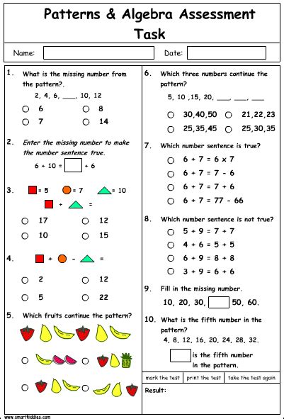 Patterns and Algebra Problem Solving - Studyladder Interactive Learning Games