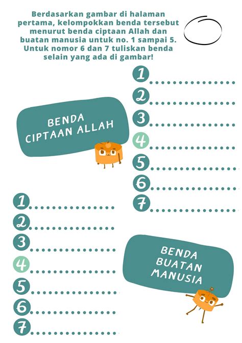 Mengenal Ciptaan Allah Dan Manusia Online Worksheet For Tahun 1 You ...