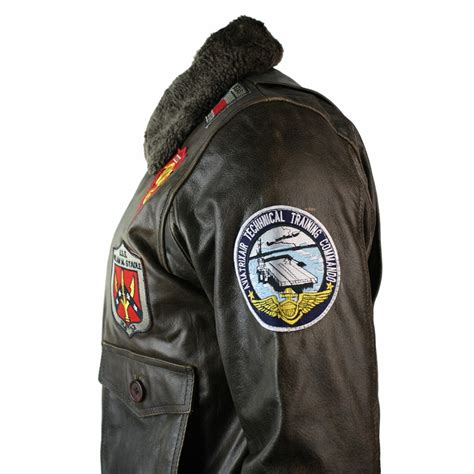 Mens Real Leather US Aviator Air Force Pilot Flying Bomber Jacket Black ...