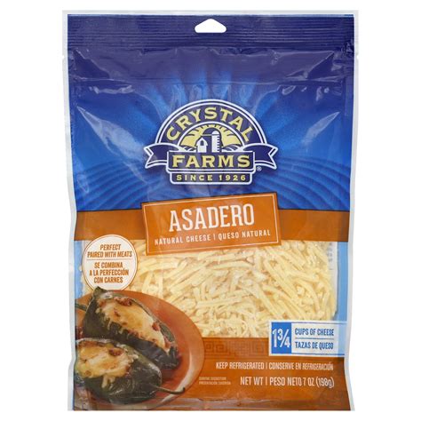 Crystal Farms Shredded Asadero Cheese 7 Oz. Zip Pak 1 ct | Shipt