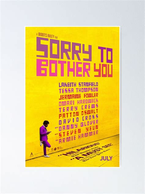 "Sorry to bother you" Poster for Sale by knrowan | Redbubble