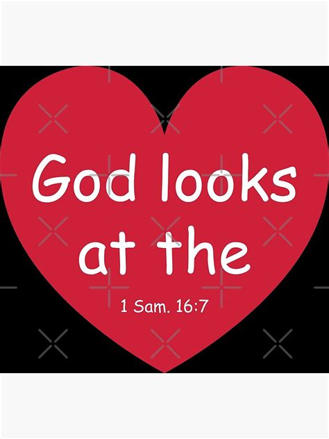 "God Looks at the Heart - Bible Verse" Poster by ShareYourFaith | Redbubble