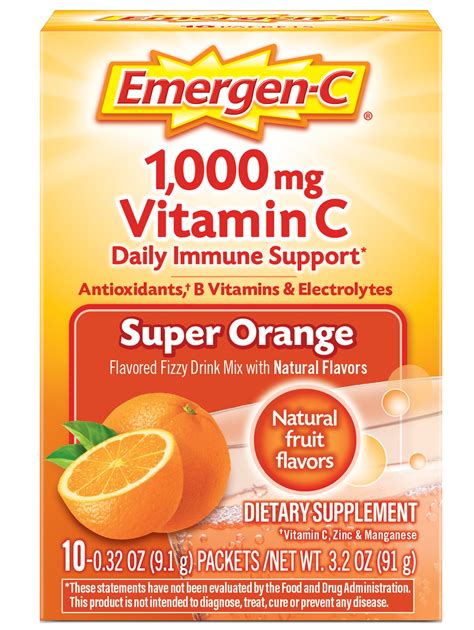 Emergen-C Original Formula (10 Ct, Super Orange) Vitamin C Powder - Walmart.com