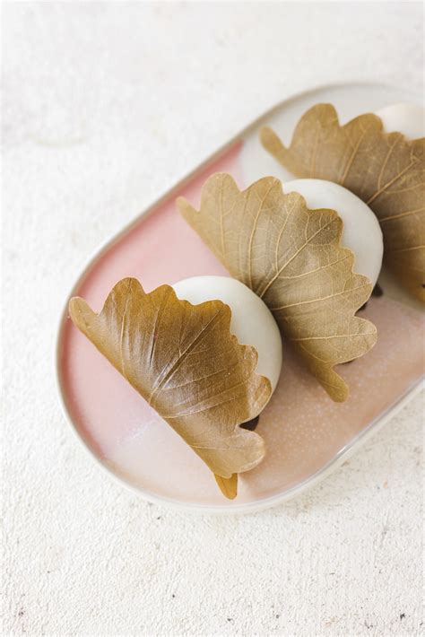 Kashiwa Mochi (Japanese Rice Cake with Oak Leaf) - Veggiekins Blog