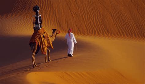 Google Maps Liwa Desert in Abu Dhabi Using Camels