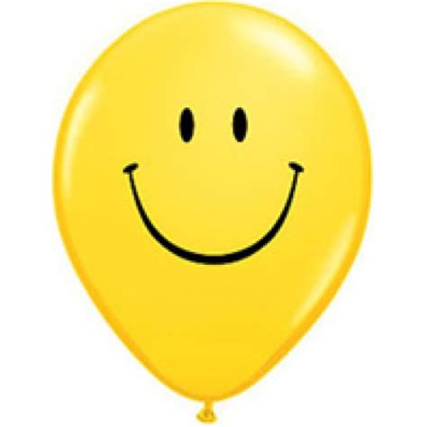 Yellow Smiley Face Print Balloon – Party Splendour