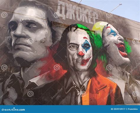 Joker Graffiti, Street Art on a Mall in Almaty. Editorial Photography - Image of design ...