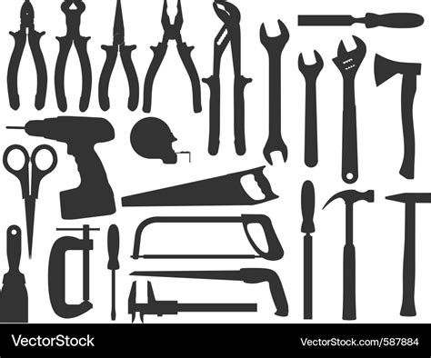 Hand work tools Royalty Free Vector Image - VectorStock