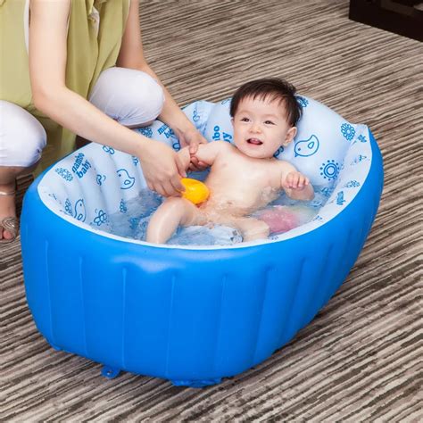 large plastic baby swimming pool inflatable paddling pool bathtub for infant kids baby bath 90* ...