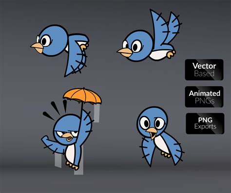 Animated Blue Bird | CartoonSmart.com