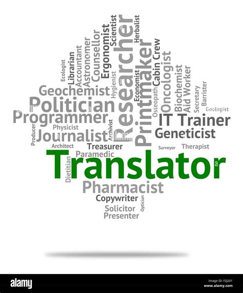 Translator job showing occupations hiring Cut Out Stock Images & Pictures - Alamy