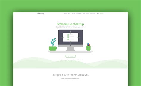 eStartup - One Page Free HTML Landing Page Template