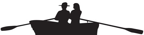 Silhouette Boat Royalty-free Clip art - Couple on Boat Silhouette PNG ...