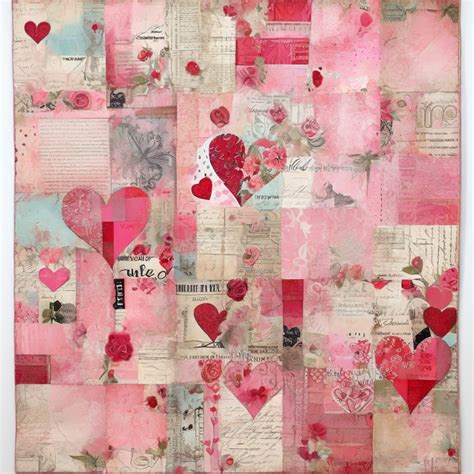 Valentine Quilt Patchwork Art Print Free Stock Photo - Public Domain Pictures