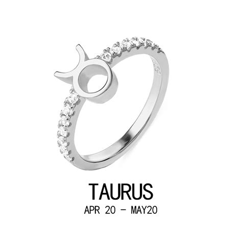 Personalized Birthstone Taurus Zodiac Ring - CALLIE