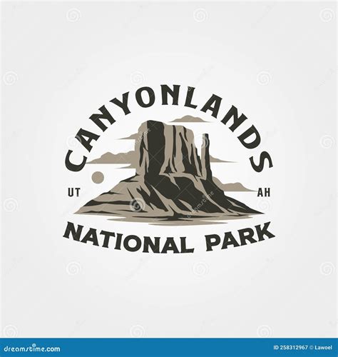 Canyonlands Vintage Logo Vector Symbol Illustration Design, Us National ...