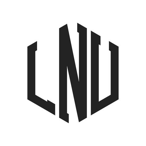 Premium Vector | LNU Logo Design Initial Letter LNU Monogram Logo using Hexagon shape