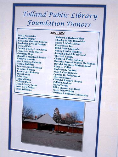 TOLLAND - PUBLIC LIBRARY - FOUNDATION DONORS | FOUNDATION DO… | Flickr