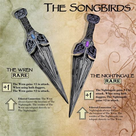 [OC] The Songbirds: Homebrew Magical Daggers : r/DnD