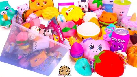 50 Squishies !!!! Giant Kawaii Squishy Haul + Surprise Blind Bags | Squishies, Cookie swirl c ...