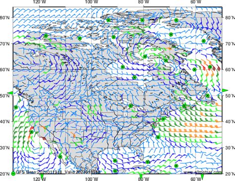 North America - wind forecast: animation