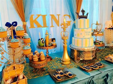 King Baby Shower Party Ideas | Photo 14 of 16 | Baby shower, Baby boy shower, Baby shower parties