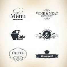 Label set for restaurant menu design N2 free image download