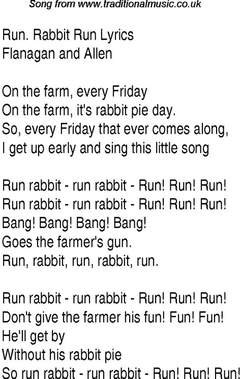 Flanagan And Allen Run Rabbit Run - Margaret Wiegel