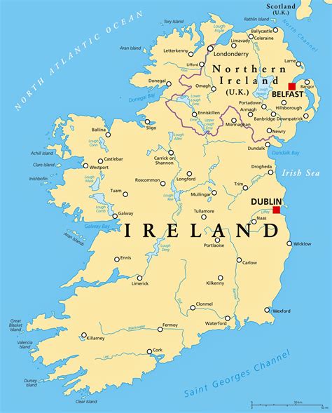 Detailed Map Of Ireland With Towns Detailed Map Of Ireland, 47% OFF