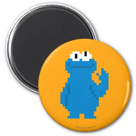 Cookie Monster Pixel Art Magnet | Zazzle | Pixel art, Monster cookies ...