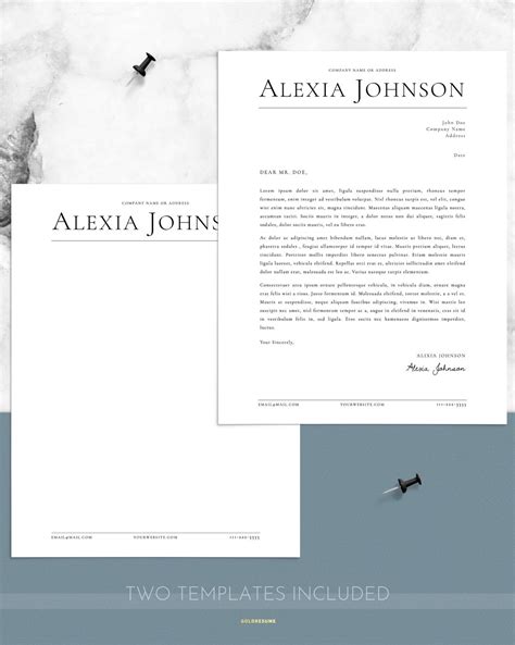 Elegant Letterhead Template for Word and Pages, Custom Letterhead, Personalized Letterhead ...