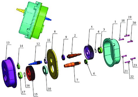 Exploded view of the illustrative example. | Download Scientific Diagram