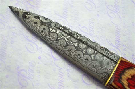 New Fantastic Coloured Pakkawood Sgian Dubh Damascus Steel Superior ...