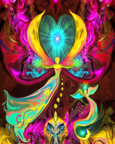 Healing Art, Reiki Energy Wall Decor, Meditation Angel Print "Seeds of Change" - Primal Painter