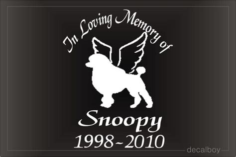 In Loving Memory Of Dog Decal