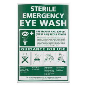 Sterile emergency eye wash - Guidance for use – Medisave UK