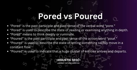 Pored vs Poured: Difference between Them and How to correctly use them ...