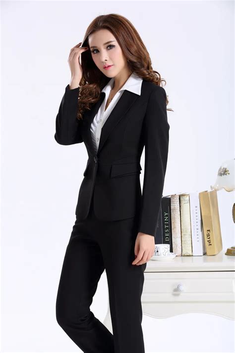 women's trouser suit 2015 new fashion business pantsuit office ladies work wear designer pants ...