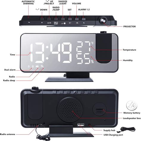 Multifunctional Radio Projection Alarm Clock – Senseandtrendz