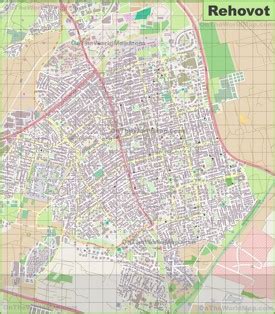 Rehovot Maps | Israel | Maps of Rehovot