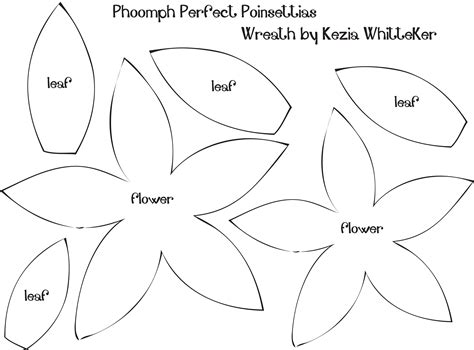 Free Poinsettia Leaf Template - PRINTABLE TEMPLATES